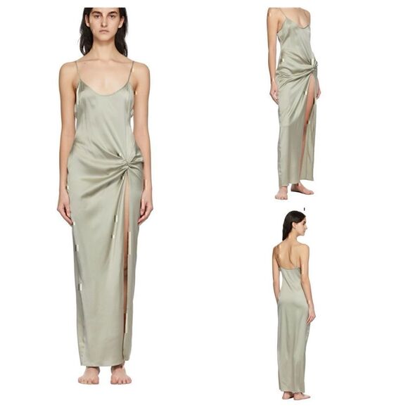 NWT Skims Stretch Silk High Slit Slip Dress 3X - Picture 1 of 6